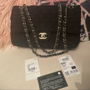 Chanel classic handbag tweed